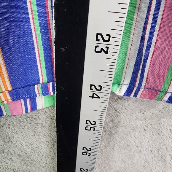 Mens Chaps Multicolor Striped Shirt Long Sleeve Button Down 100% Cotton Size M - Picture 6 of 8